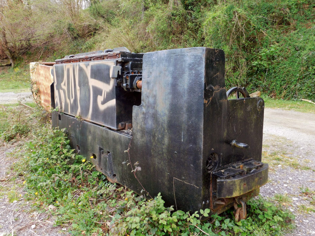 Maquinaria minera en las instalaciones antiguas de la Mina Coto Musel. Laviana. Asturias 2018