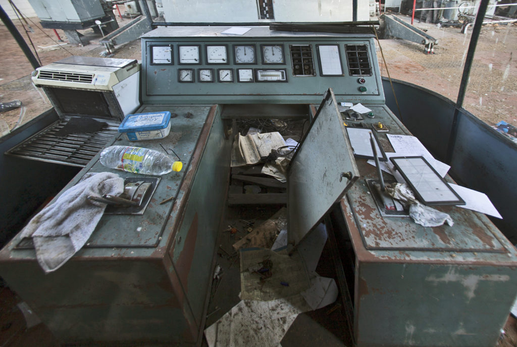 Sala de maquinas del Pozo Calderón de la MSP, Villager de Laciana, Villablino, León 2017