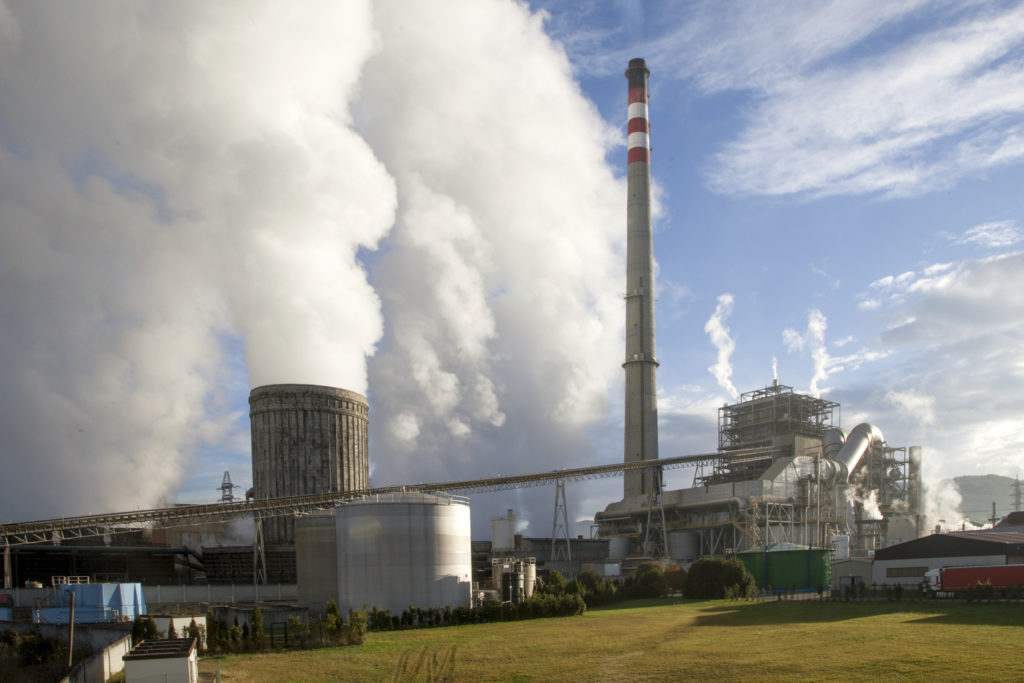 Central Térmica de la empresa Iberdrola. Lada. Langreo. Asturias 2018