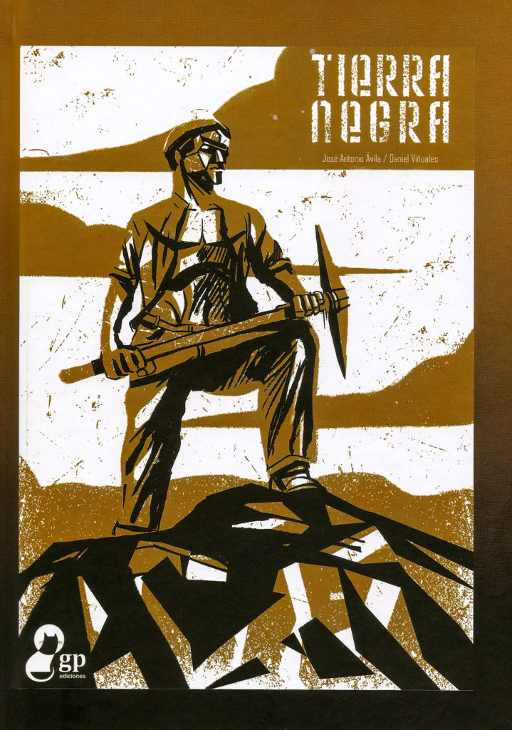 Portada del libro Tierra negra, de José Antonio Ávila y Daniel Viñuales. Zaragoza. 2014.