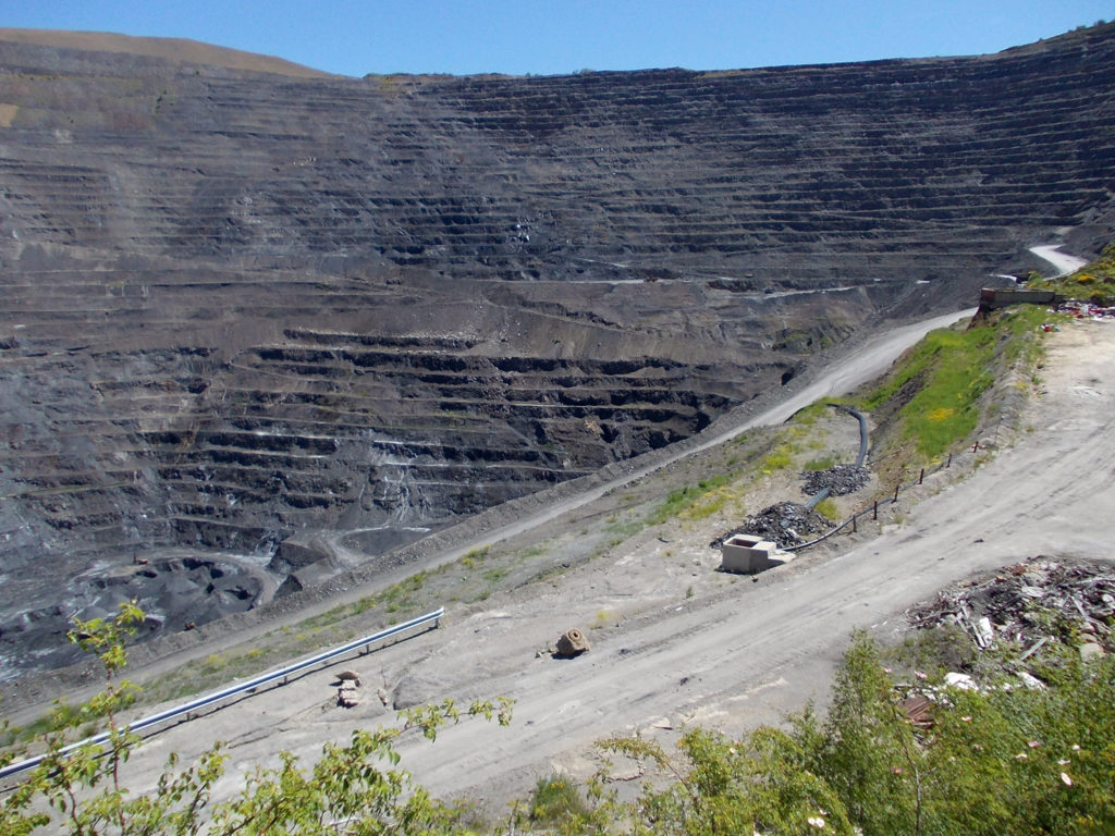 Corta del Cielo abierto, Pozo Aurelio del Valle de la Hullera Vasco Leonesa. Santa Lucia de Gordon. Leon 2018