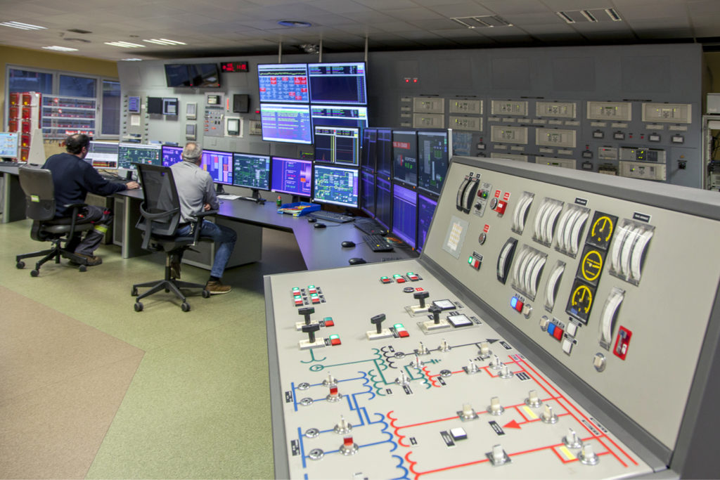 Sala de control de la Central Térmica de Soto de Ribera. EDP. Ribera de Arriba. Asturias 2019