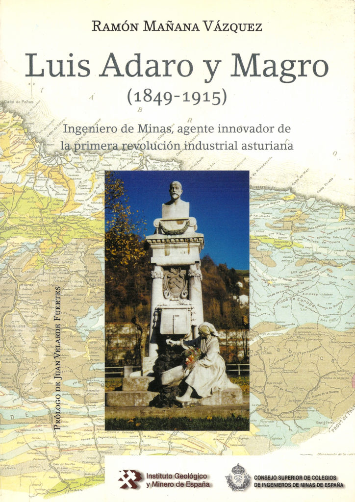 Portada del libro Luis Adaro y Magro (1849-1915), de Ramón Mañana Vázquez. Oviedo. 2002.