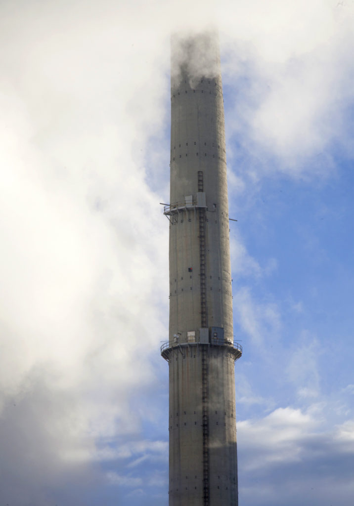 Central Térmica de la empresa Iberdrola. Lada. Langreo. Asturias 2018