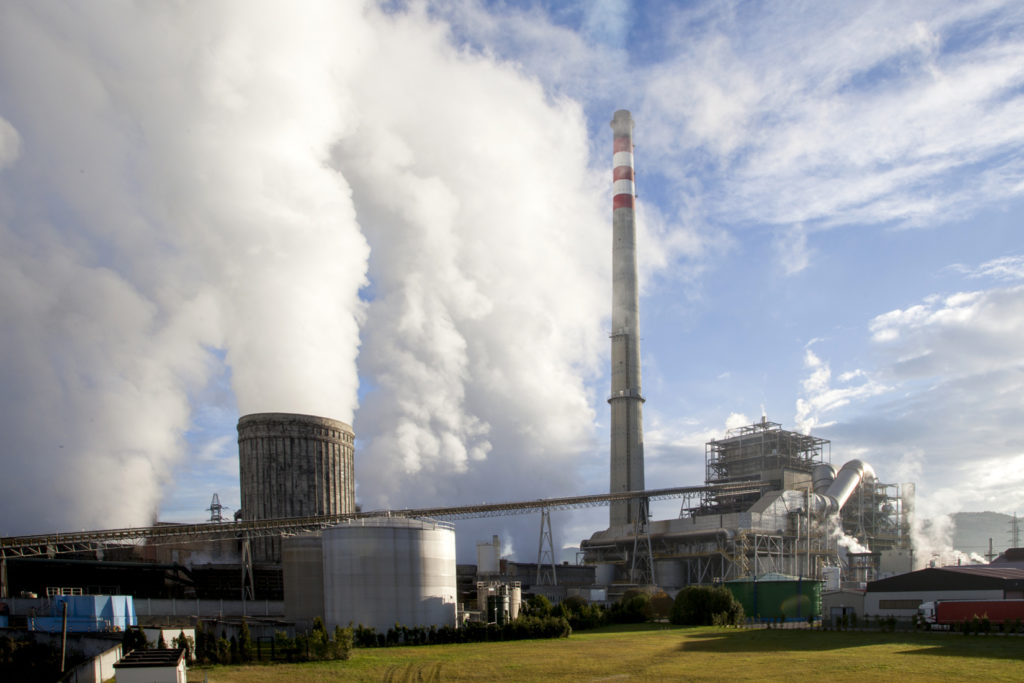 Central Térmica de la empresa Iberdrola. Lada. Langreo. Asturias 2018