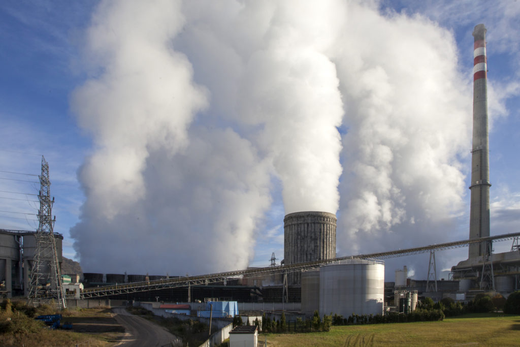 Central Térmica de la empresa Iberdrola. Lada. Langreo. Asturias 2018