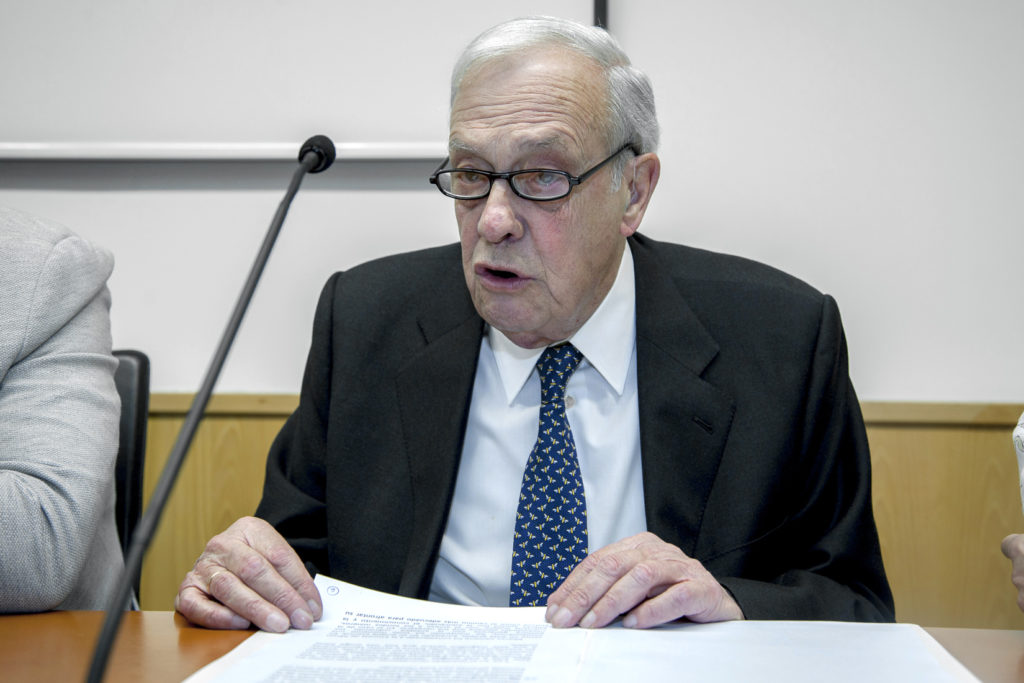 Homenaje al Profesor de la Escuela Politécnica de Mieres, y escritor, Luis Jesús Llaneza. Mieres. Asturias 2019