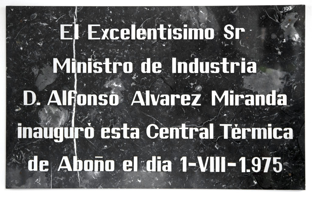 Placa inagural. Central Termica de Aboño. EDP. Carreño. Asturias 2019