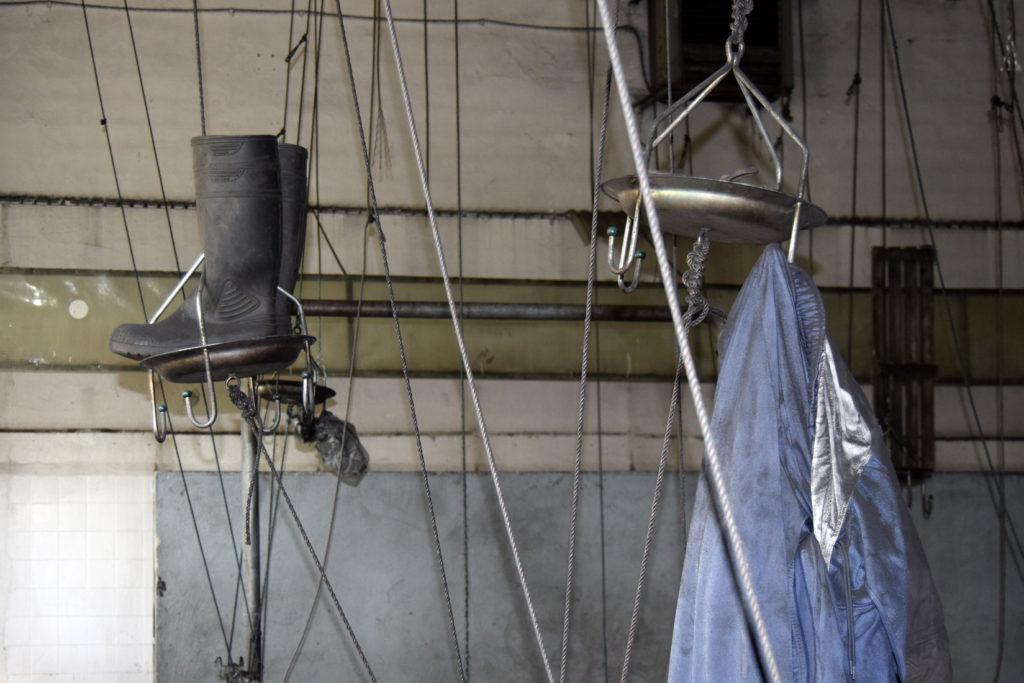 Cuarto de aseo del Pozo Calderón. Villager de Laciana. Villablino. León 2018