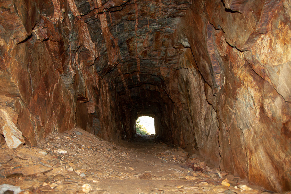 Galería interior de la Mina de Wolframio de la Peña del Seo. León. Cadafresnas 2019