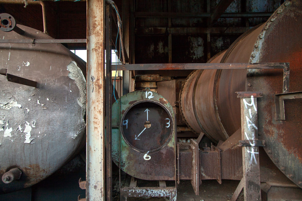 Antiguo molino y horno de calcinación de la mina de hierro de Coto Minero Wagner. Onamio. León 2019