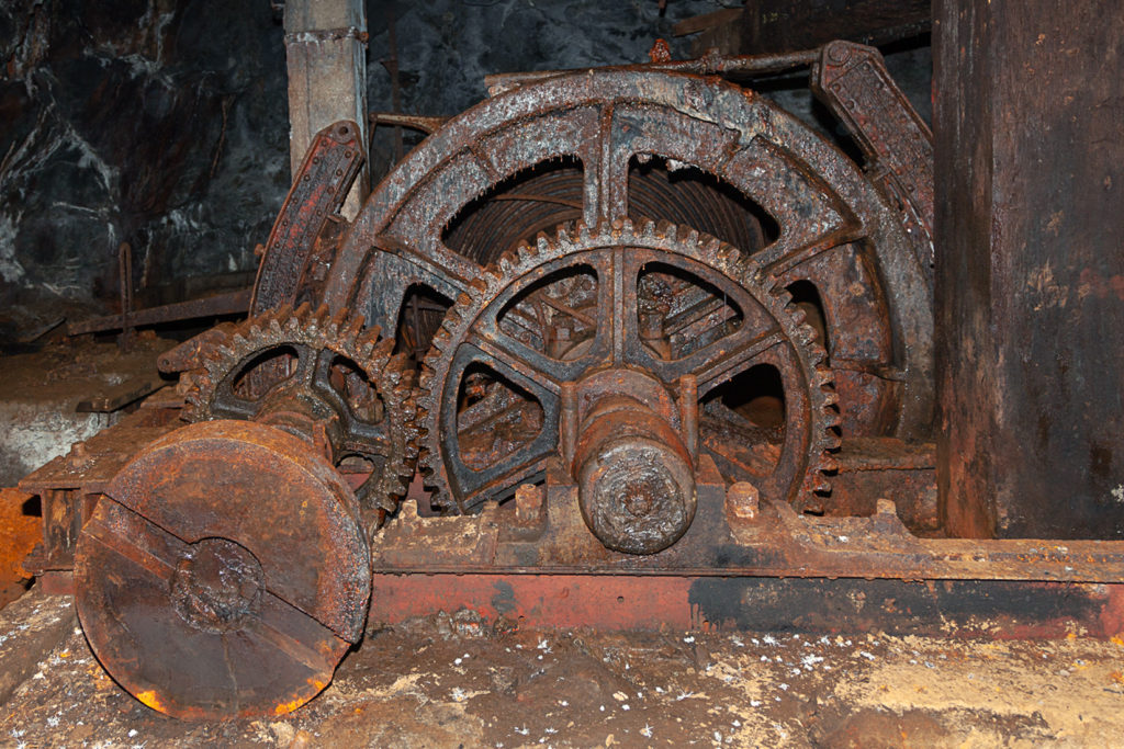 Interior de la mina de Hierro Orconera III, de Ybarra Hermanos. La Arboleda, Valle de Trápaga. Vizcaya 2019