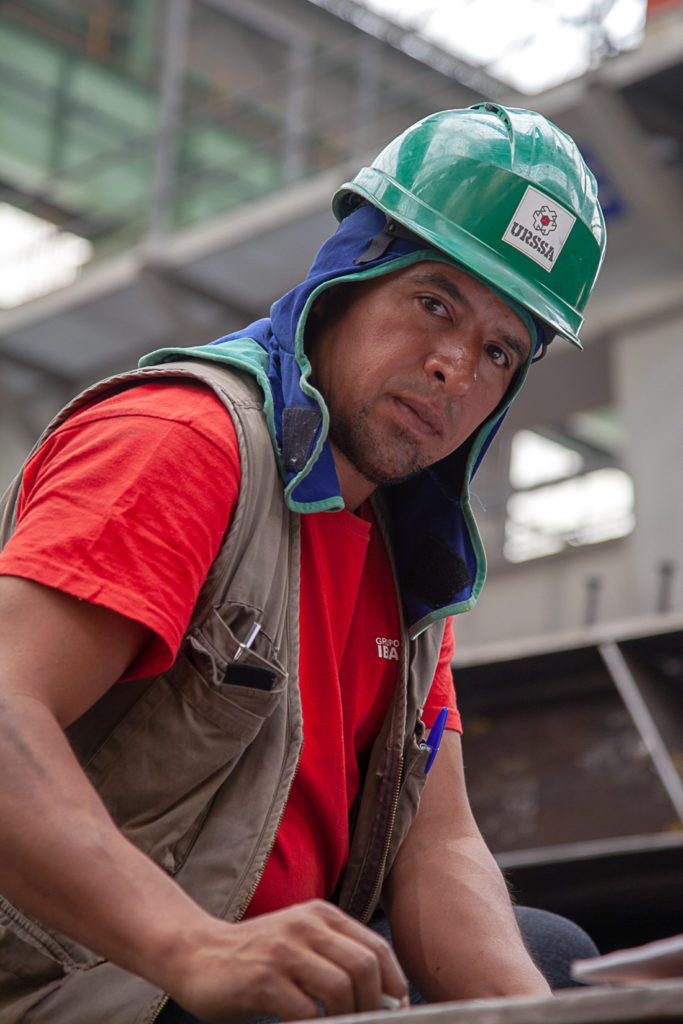 Últimos trabajadores de la factoría industrial de Construcciones Navales del Norte. La Naval. Sestao. Vizcaya 2019