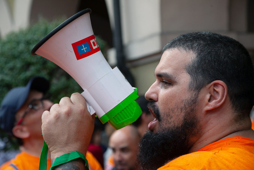 Marcha a pie desde la Factoría de Vesuvius al ayuntamiento de Langreo. Asturias 2019