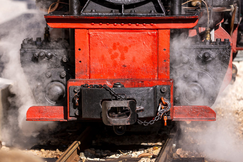 Tren minero del Parque Temático de la Minería y el Ferrocarril de Utrillas. Teruel 2019