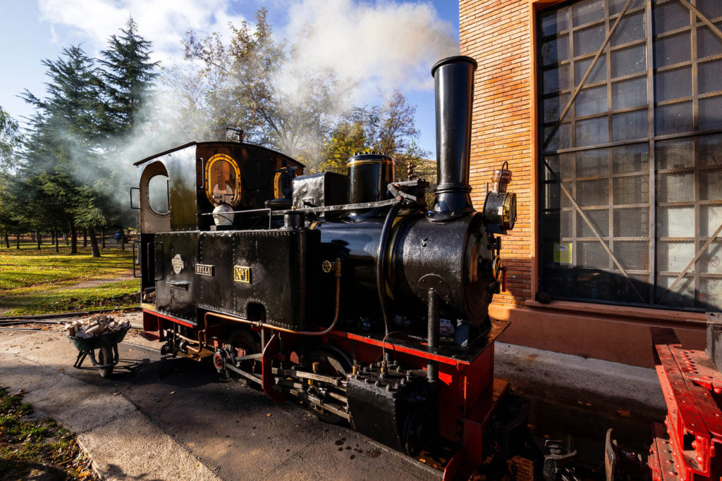 Tren minero del Parque Temático de la Minería y el Ferrocarril de Utrillas. Teruel 2019