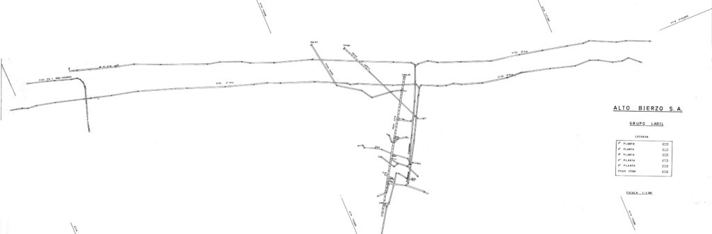 Plano Alto Bierzo S.A. Grupo Ladil. Planta 1, planta 2, planta 3, planta 4, planta 5, Piso cero
