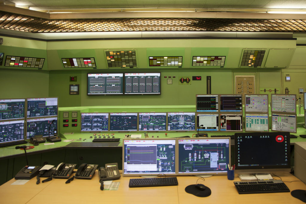 Sala de control de la Central Térmica de Aboño. EDP. Carreño. Asturias 2019