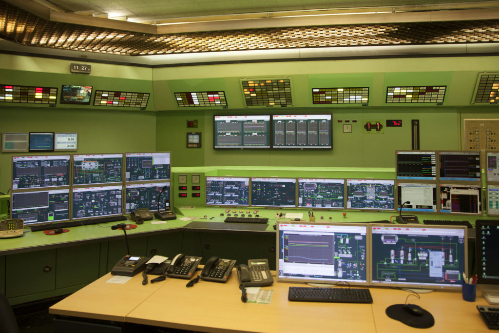Sala de control de la Central Térmica de Aboño. EDP. Carreño. Asturias 2019