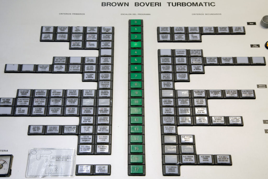 Sala de control de la Central Térmica de Aboño. EDP. Carreño. Asturias 2019
