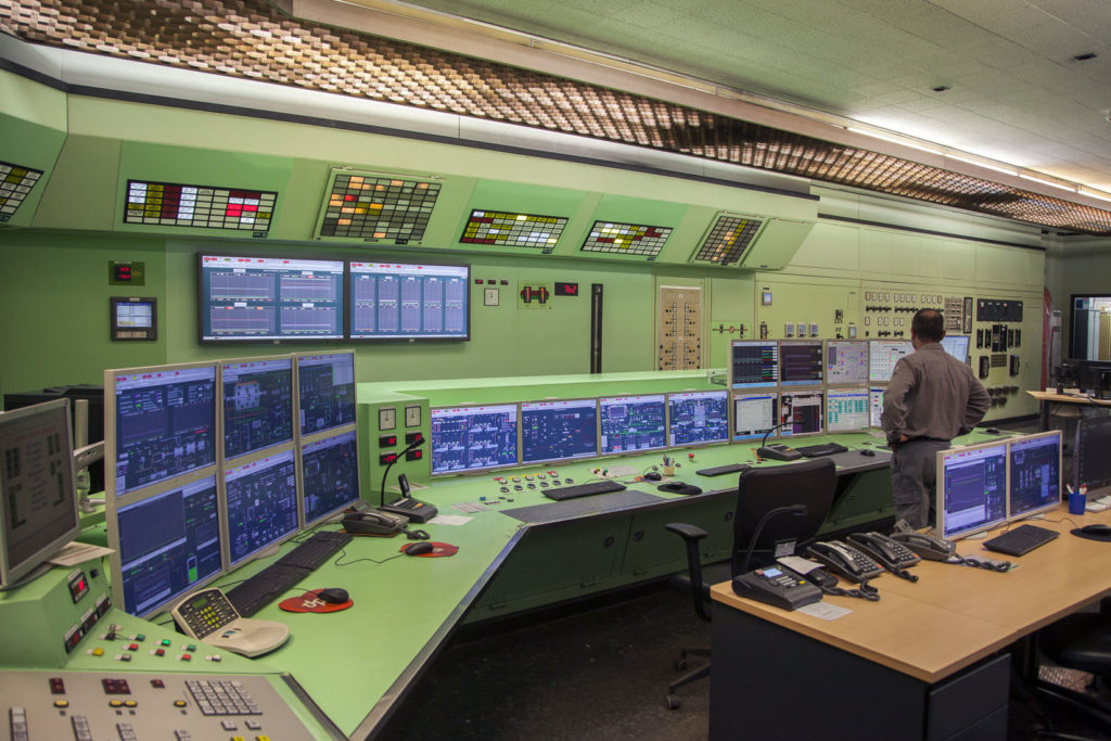 Sala de control de la Central Térmica de Aboño. EDP. Carreño. Asturias 2019