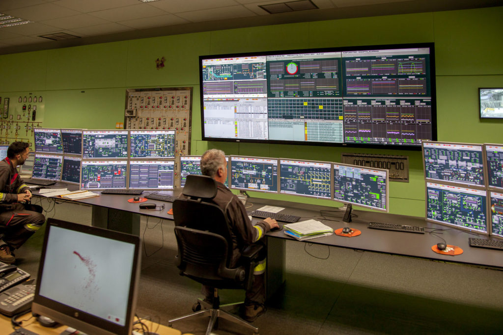 Sala de control de la Central Térmica de Aboño. EDP. Carreño. Asturias 2019