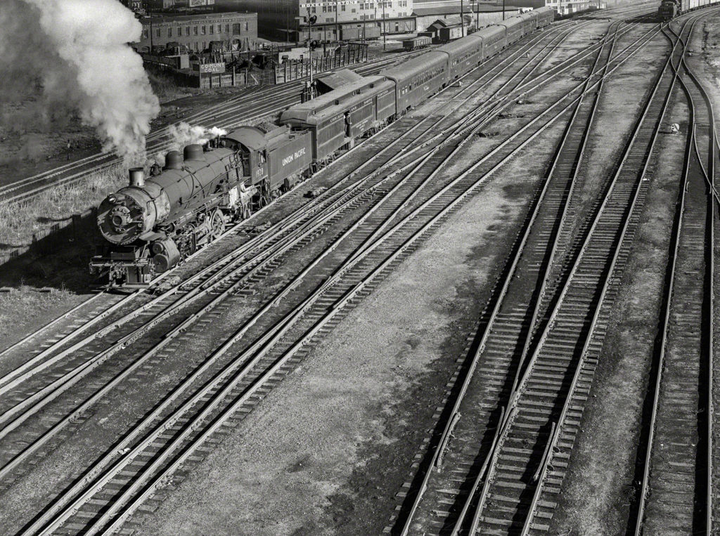 Ferrocarril de la Unión pacífic. Omaha, Nebraska. EEUU. 1938