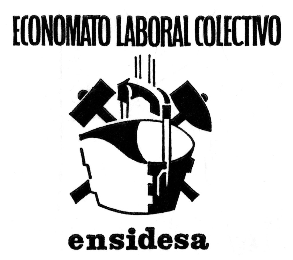 Logotipo del Economato Laboral Colectivo de Ensidesa. Avilés. Asturias. Años 80
