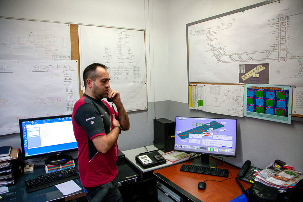 Sala de control del Pozo Nicolasa. Mieres. Asturias 2020