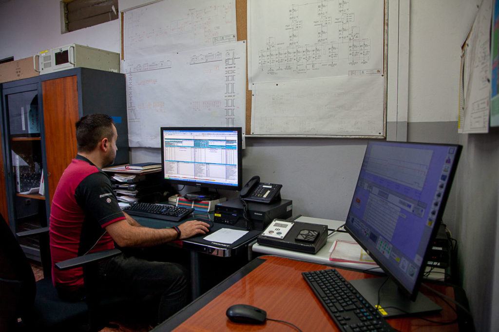 Sala de control del Pozo Nicolasa. Mieres. Asturias 2020