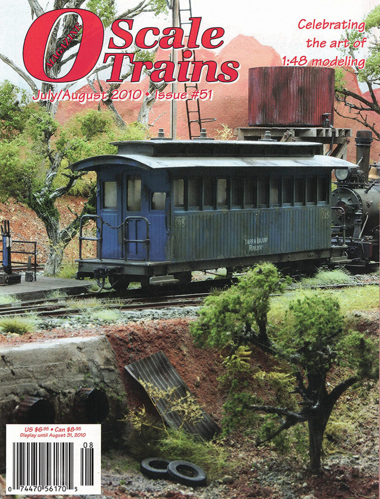 Portada de la revista 0 Scale Trains Magazine. Número 51. Julio-Agosto de 2010