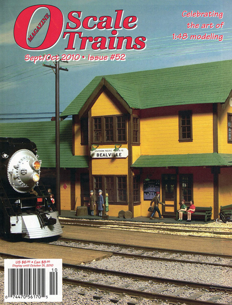 Portada de la revista 0 Scale Trains Magazine. Número 52. Septiembre-Octubre de 2010