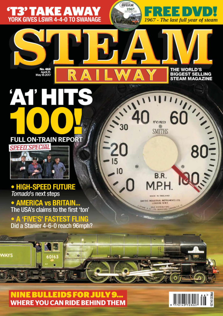 Portada de la revista Steam Railway. Nº 466. Del 21 de Abril al 18 de Mayo de 2017