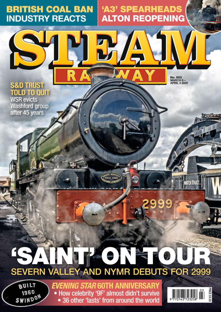 Portada de la revista Steam Railway. Nº 503. Del 6 de Marzo al 2 de Abril de 2020