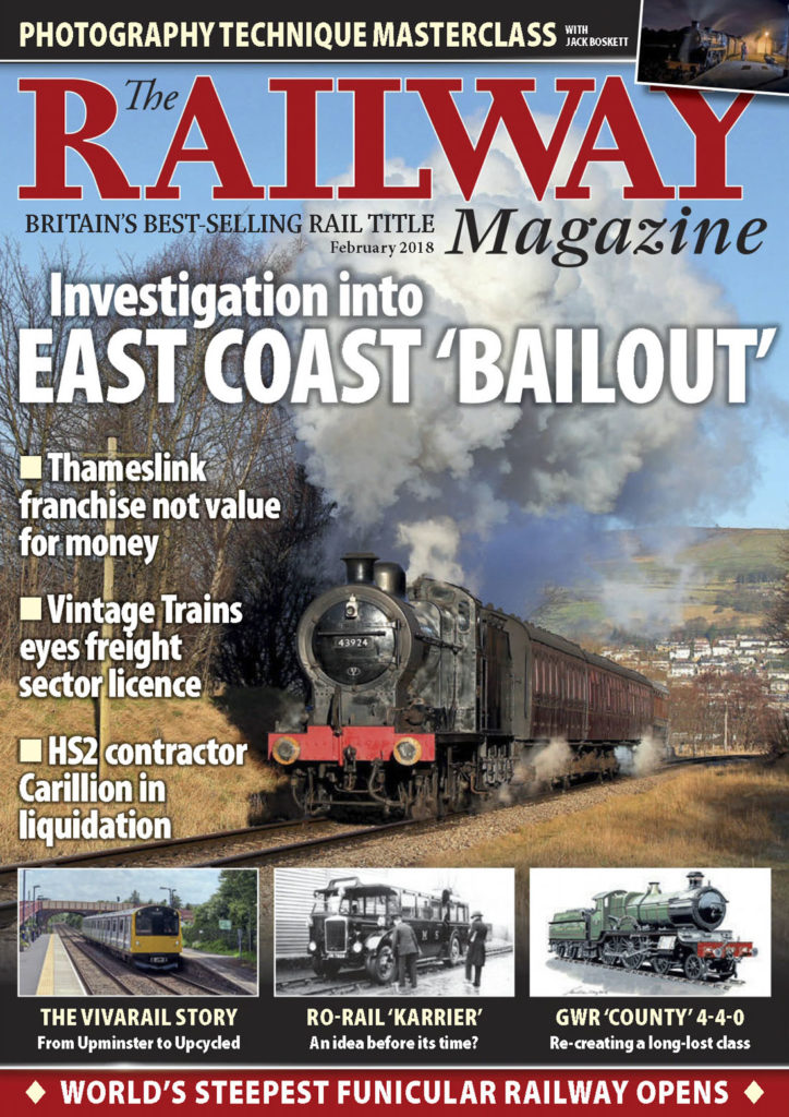 Portada de la revista The Railway Magazine de Febrero 2018