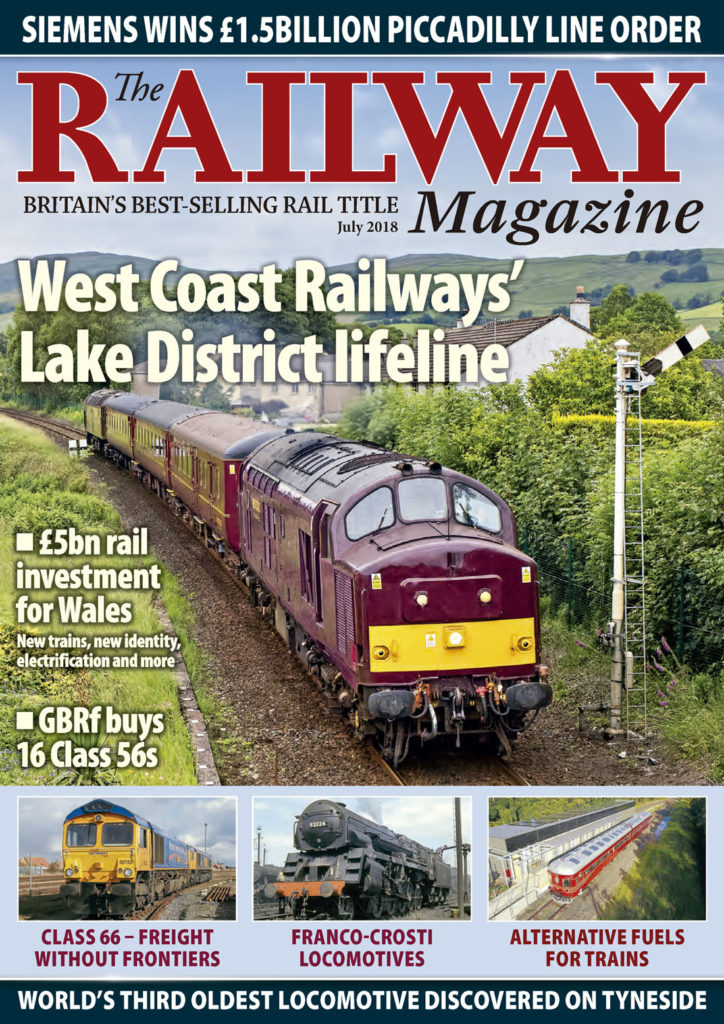 Portada de la revista The Railway Magazine de Julio 2018