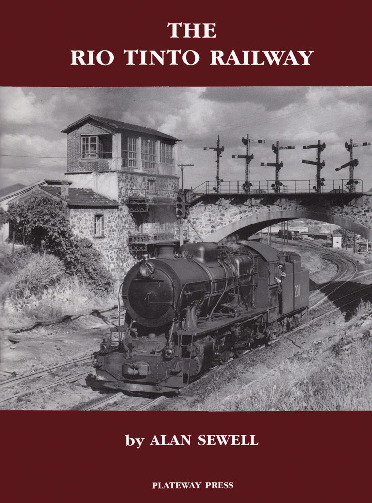 Portada del libro The Rio Tinto Railway, de Alan Sewell. Brighton, Inglaterra, 1991