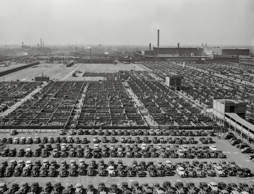 Parking de la zona industrial. Chicago. EEUU. 1941