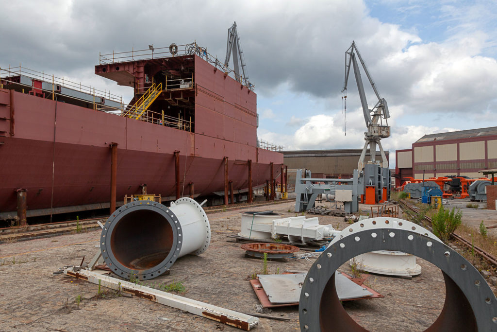 Factoría industrial de Construcciones Navales del Norte. La Naval. Sestao. Bizkaia 2019