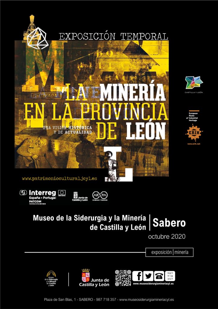 Cartel de la exposición temporal, La minería en la provincia de León, en el Museo de la Siderurgia y la Minería de Castilla y León. Sabero. León 2020