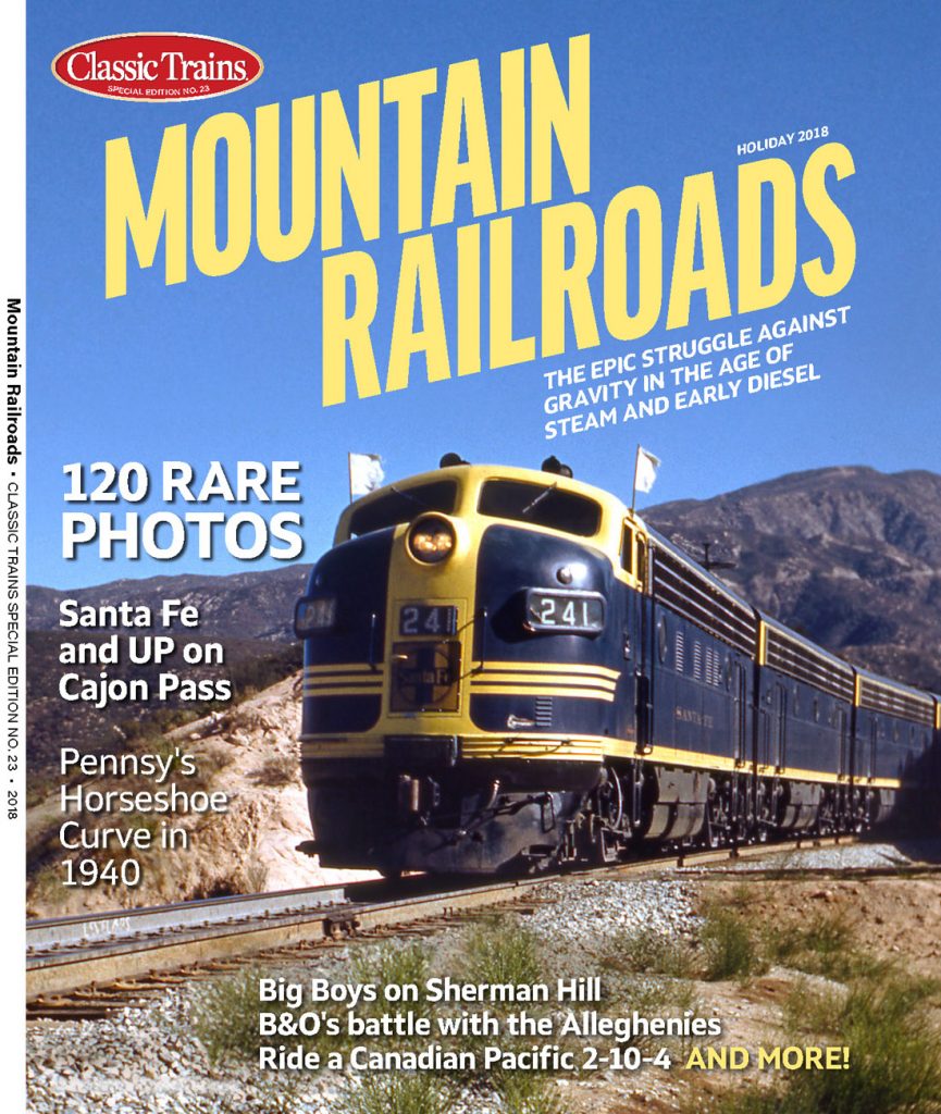 Portada de la revista Classic Trains. Edición especial número 23, Mountain Railroads 2018