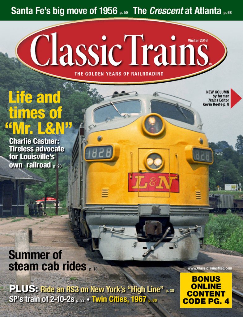 Portada de la revista Classic Trains. Invierno de 2016
