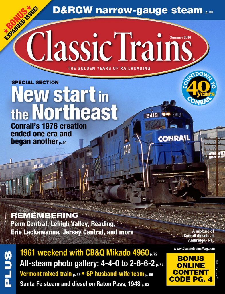 Portada de la revista Classic Trains. Verano de 2016