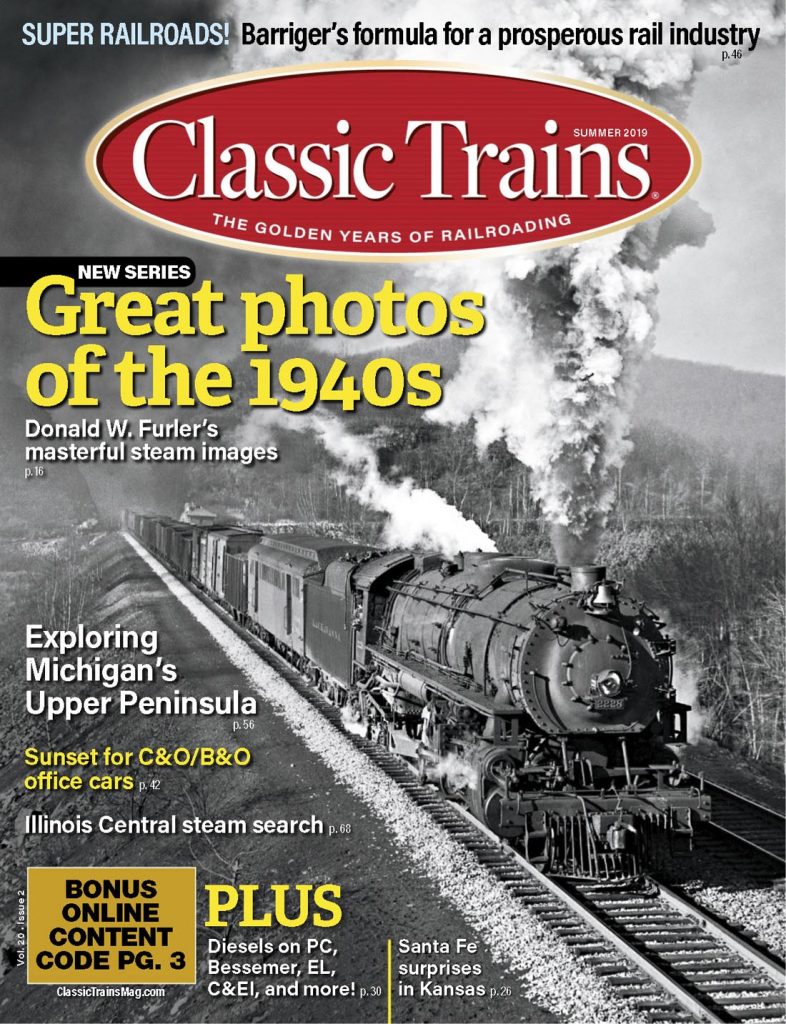 Portada de la revista Classic Trains. Verano de 2019