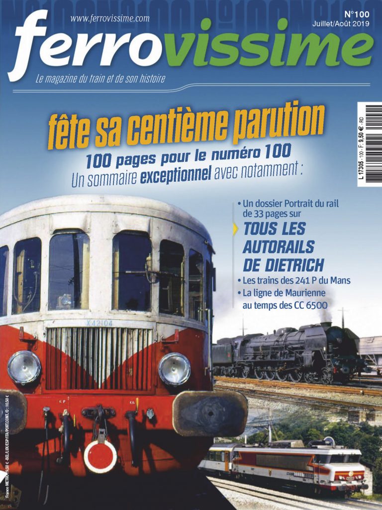 Portada de la revista Ferrovissime. Nº 100. Julio/Agosto 2019