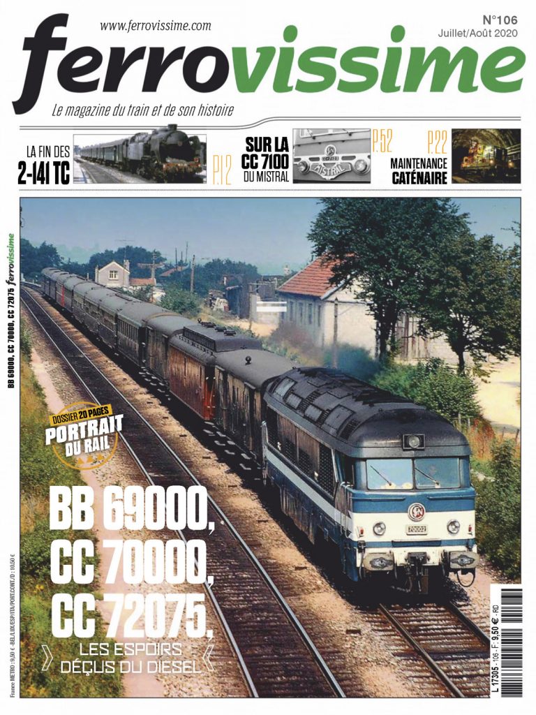 Portada de la revista Ferrovissime. Nº 106. Julio/Agosto 2020