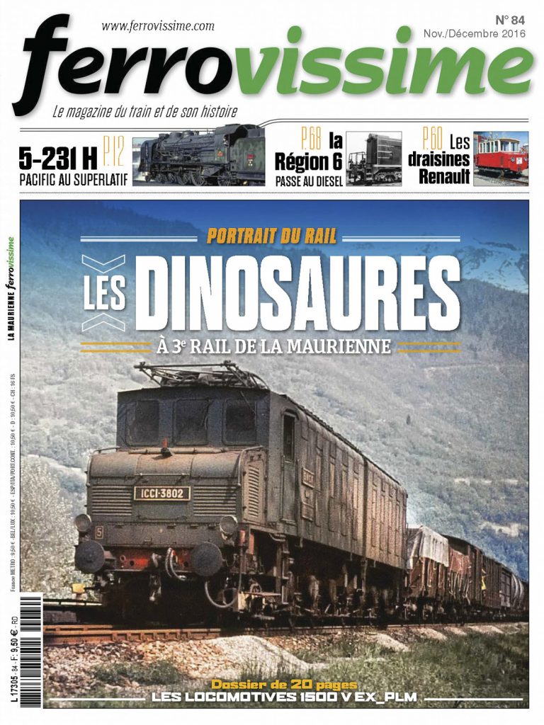 Portada de la revista Ferrovissime. Nº 84. Noviembre/Diciembre 2016