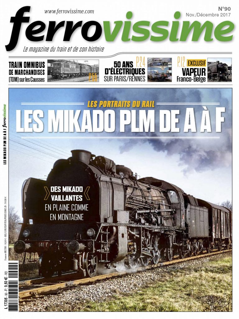 Portada de la revista Ferrovissime. Nº 90. Noviembre/Diciembre 2017