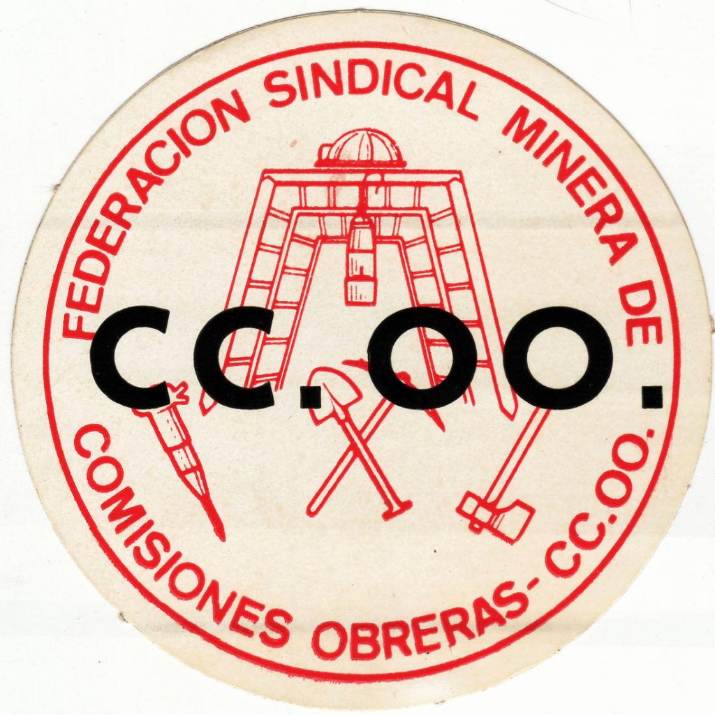 Pegatina de CCOO. Años 80.