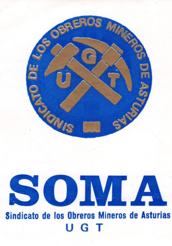 Pegatina de SOMA – UGT. Años 80